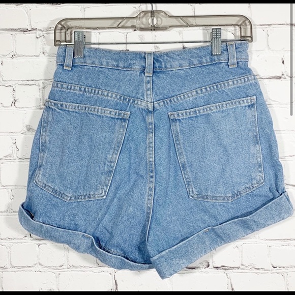 American Apparel High Waisted Denim Shorts - Picture 4 of 4